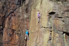 Wednesday evening climbing, Hobson Moor Quarry. April 2018.