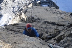 Upper section,  SW Face of Dent du Geant 2019