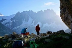 Jane Gallwey and Sam Simpson - Leschaux Basin. Photo - Pete Riley