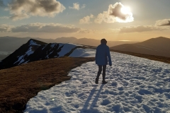 A last walk before lockdown. Jean Llewellyn - Blencathra. Photo - Andy Llewellyn