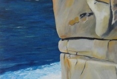 Demo Route, Sennen. Original painting by Sam Salmon