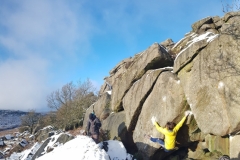 Jake Oughton, Burbage Boulders. Photo: Dominic Oughton Jake Oughton, Burbage Boulders. Photo: Dominic Oughton