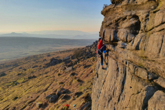 Dave Sykes, Stanage. Photo: Martin Cooper Dave Sykes, Stanage. Photo: Martin Cooper