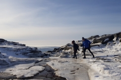 Unexpected encounter with Lis Bloor at Kinder Downfall. Photo: Dominic Oughton Unexpected encounter with Lis Bloor at Kinder Downfall. Photo: Dominic Oughton
