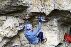 Drytooling, Masson Lees, Matlock. Photo: Jez Nasse