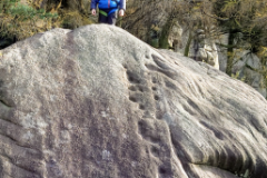 Aaron's Everest! Bouldering at The Roaches. Photo: Jez Nasse