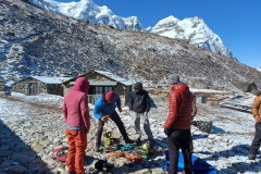 April25-Khumbu-Nepal-Checking-gear-at-Khare-Camp-Photo-Rae-Pritchard