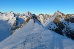 March-Stan-Halstead-at-the-top-of-the-Hassler-Rib-Aletschhorn-Bernese-Oberland-March-2025-photo-Dave-Sykes