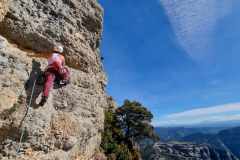 Helen Oughton enjoying winter sun rock!