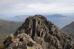 Summit view from Trollabhal, with Eigg in the background