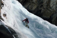 Steve Gregory, Lillaz Cascade, Cogne. Photo: Tom Fletcher