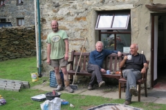 Tea break at Beudy. Photo: Geoff Gosling